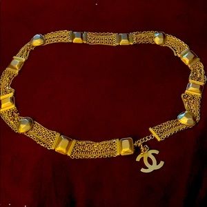 Vintage Chanel gold belt